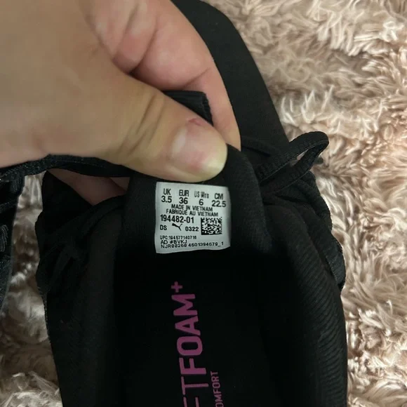 Puma Black Sneakers with Pink Logo - Picture 5 of 5